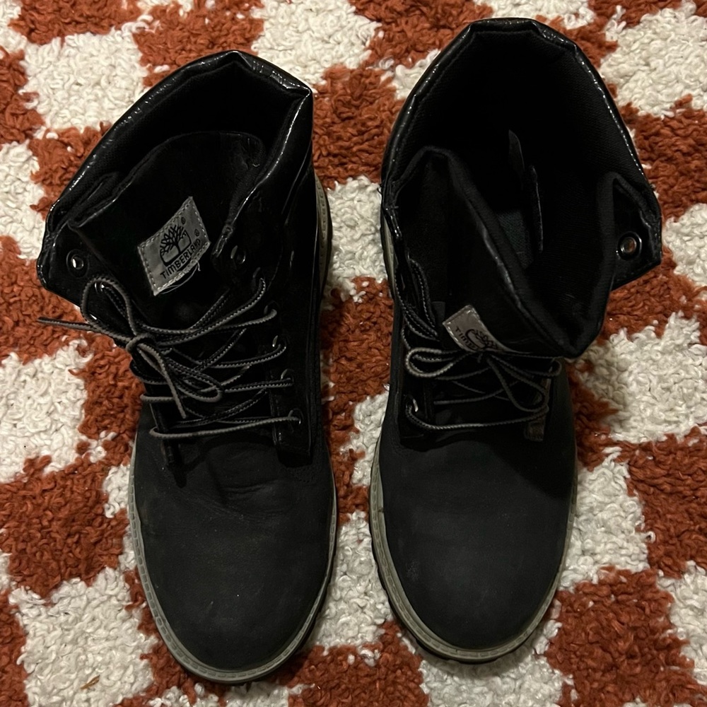 Black snake skin Timberland boots